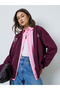 Burgundy Oversized Longline Zip-Up Slogan Hoodie - 3