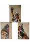 3 pack Vintage Metal Tin Sign Set Retro Wall Art Decor for Home Bar Cafe 30x20cm