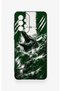 Samsung A73 Compatible Green Crocodile-Themed Patterned Silicone Case. - 2