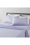 طقم ملاءات سرير من الألياف الدقيقة خفيفة الوزن وفائقة النعومة وسهلة العناية مع جيوب عميقة 14 بوصة - مقاس كوين، داماسك أزرق