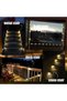 Solar Deck Lights 16 Pack, Warm White Waterproof LED Step Lights - 4
