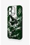 iPhone 13 Pro Max Compatible Green Alligator-Printed Silicone Case - 4