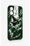 iPhone 13 Pro Max Compatible Green Alligator-Printed Silicone Case - 3