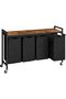 Laundry Sorter 4 Sections, Laundry Hamper with Wheels, 39.8L Rolling Laundry Basket, Pull-Out and Re