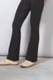 PREMIUM SOFT-TEXTURED ELASTIC-WAISTED FLARE PANTS, ANTHRACITE - 3