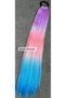 Long, Thick, and Voluminous Glittery Holographic Hair Extension with Buckled Elastic Band and Clip—Lilac, Purple, Pink, and Blue Ombré Ponytail - 3