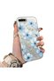 iPhone 7 Plus Compatible Silicone Hard-Edge Back Case with Floral Print—Romantic Couple Phone Case