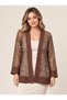Elegant Women's Mesh and Sequin-Embellished Oversized Chic Evening Cardigan in Plus Sizes