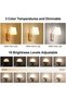 عبوة من مصباحين LED E27، مصابيح قابلة للتعتيم وإعادة الشحن مع جهاز تحكم عن بعد، 3 ألوان - 6