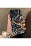 iPhone 15 Plus Compatible Silicone Edge-to-Edge Hard Back Case with Dragon Pattern—Romantic Couple Phone Case - 3