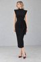 Women's Midi Dress with a Mock Neck and Tie-Detail