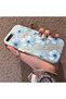iPhone 7 Plus Compatible Silicone Hard-Edge Back Case with Floral Print—Romantic Couple Phone Case - 2