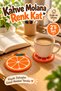 Orange-Patterned Coaster Set of 2, 10 cm, with Orange Fruit Design—Decorative Coasters for Tables and Side Tables - 5