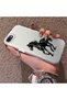 iPhone 8-Compatible Silicone Hard-Edge Back Case with Patterned "Lovers" Design Phone Case - 2