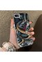 iPhone 8-Compatible Silicone Hard-Edge Back Case with Dragon Pattern—Romantic Couple Phone Case - 3