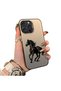 iPhone 16 Pro-Compatible Silicone Edge-Reinforced Back Case with Patterned "Lovers" Design Phone Case