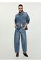 Taşlı Oversize Denim Ceket - 2