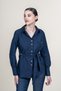 Women's Summer Light Blue TENCEL™ Long-Sleeved Trendy Shirt with Belted Design 70062 - 2
