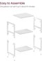 Side Table, Small End Table, Tall Nightstand, Steel Frame - 6