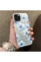 iPhone 12 Pro Max Compatible Silicone Edge-to-Edge Back Case with Floral Print—Romantic Couple Phone Case - 3