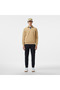 Men's Classic Fit Half-Zip Beige Sweatshirt - 6