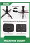 Universal Projector Mount Wall or Ceiling Bracket with Adjustable Height and Extendable Arms T - 2