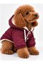 Small Breed Hooded Fur-Trimmed Dog Coat, BURGUNDY – Winter, Windproof, Stylish Dog Outfit - 3
