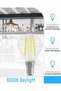 مصباح LED E14، تصميم كرة الجولف الصغيرة، قاعدة إديسون، 4 واط، قابل للتعتيم، أبيض بارد 6000 كلفن، تصميم كلاسيكي صغير مستدير. - 2
