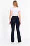 Women's dark navy high flare wide-leg pants - 2