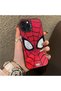 iPhone 13 Pro Max Compatible Silicone Hard-Edge Back Case with Spider-Man Design—Couple's Phone Case - 3