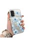 Samsung Galaxy A73 Compatible Silicone Hard-Edge Back Case with Floral Print—Romantic Couple Phone Case