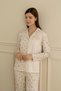 18109 Women's Printed Long-Sleeve Pajama Set with Buttons