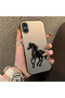 iPhone X-Compatible Silicone Hard-Edge Back Case with Patterned Design for Couples - 3