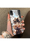 iPhone XR-Compatible Silicone Hard-Edge Back Case with Dragon Ball Design—Romantic Couple Phone Case - 3