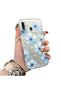 Samsung Galaxy A30 Compatible Silicone Hard-Edge Back Case with Floral Print—Romantic Couple Phone Case