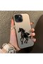 iPhone 15-Compatible Silicone Hard-Edge Back Case with Patterned "Lovers" Design Phone Case - 3