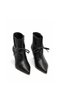 Genuine Leather Pointed Toe Zippered Women's Boots 053 Black (Black) - 2