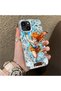 iPhone 14-Compatible Silicone Hard-Edge Back Case with Nami Pattern—Lovers' Phone Case - 3