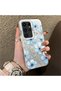 Samsung Galaxy S23 Ultra Compatible Silicone Hard-Edge Back Case with Floral Print—Romantic Couple Phone Case - 3