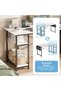 Gaming Computer Desk With Storage Bag, Large Office Table with 2 Storage Shelves, Study Workstation - 3