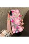 Samsung Galaxy A50 Compatible Silicone Hard-Edge Back Case with Strawberry Pattern—Romantic Couple Phone Case - 3