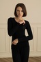 18229 WOMEN'S ROUND-NECK LONG-SLEEVED PAJAMA SET
