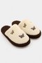 Women's Plush House Slippers, 3-Pair Set: Butterfly-Embroidered and Corded Fabric Winter Slippers Package - 6