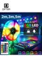 شريط إضاءة LED بطول 2 متر يعمل بمنفذ USB، شريط إضاءة RGB ذكي مقاوم للماء بتقنية بلوتوث مع جهاز تحكم عن بعد ومؤقت