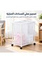 ™   سلة غسيل كبيرة الشبك بعجلات، مقاس 87 × 40 × 70 سم. - 8