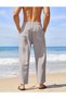 mens Mens Casual Linen Pants Modern/Fitted - 4