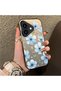 iPhone 17-Compatible Silicone Edge-Reinforced Back Case with Floral Print—Couple's Phone Case - 3