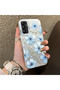 Samsung Galaxy A14 Compatible Silicone Hard-Edge Back Case with Floral Print—Romantic Couple Phone Case - 3