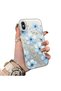 iPhone X-Compatible Silicone Hard-Edge Back Case with Floral Print—Romantic Couple Phone Case