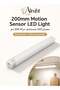 مصباح LED بمستشعر حركة، طوله 20 سم، يمكن شحنه عبر منفذ USB، مصباح يوضع أسفل الخزانة، قاعدة مغناطيسية، لاسلكي.